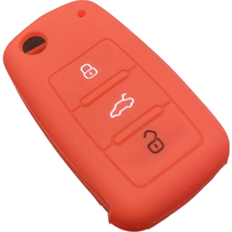 Capa silicone Volkswagen, três botões, vermelho