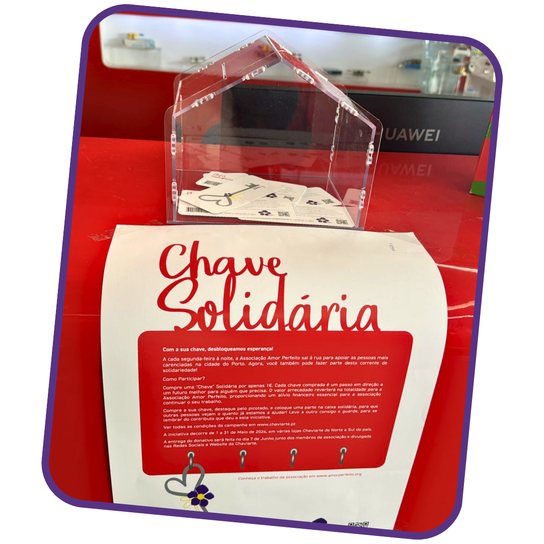 Chave Solid&aacute;ria Amor Perfeito