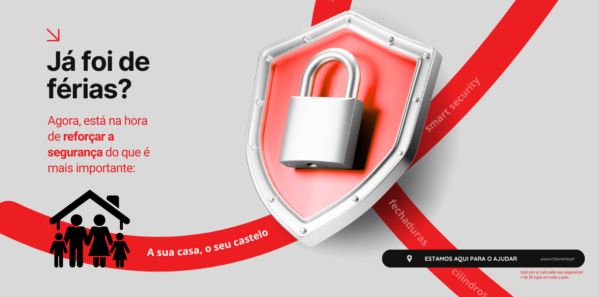 Cadiado com fundo vermelho